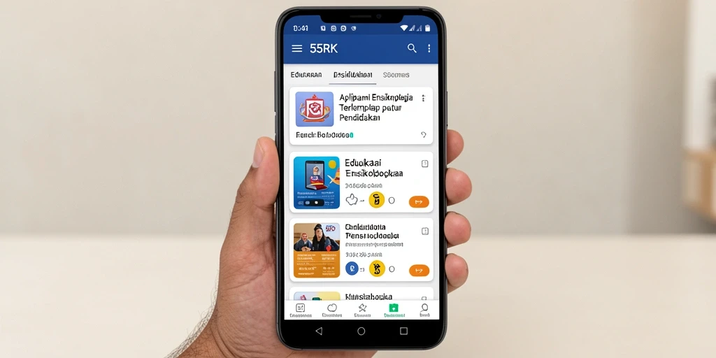 Tampilan antarmuka aplikasi 55RK yang intuitif dan informatif.