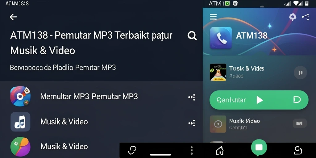 Antarmuka sederhana dan intuitif dari aplikasi Pemutar MP3.