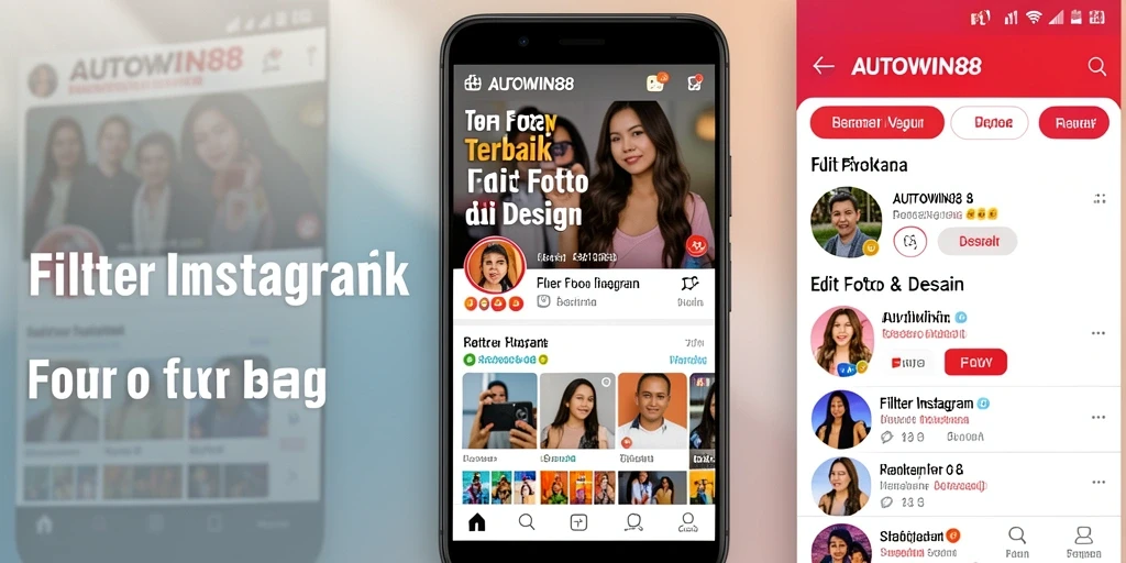 Antarmuka AUTOWIN88 menampilkan pilihan filter Instagram yang menarik dan intuitif.