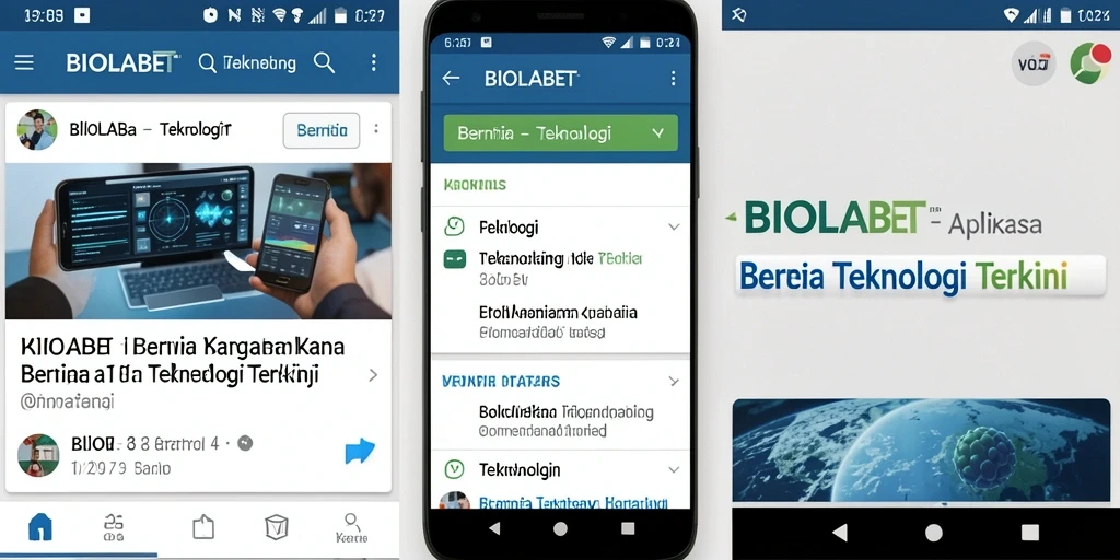 Tampilan antarmuka aplikasi BIOLABET yang modern dan fungsional.