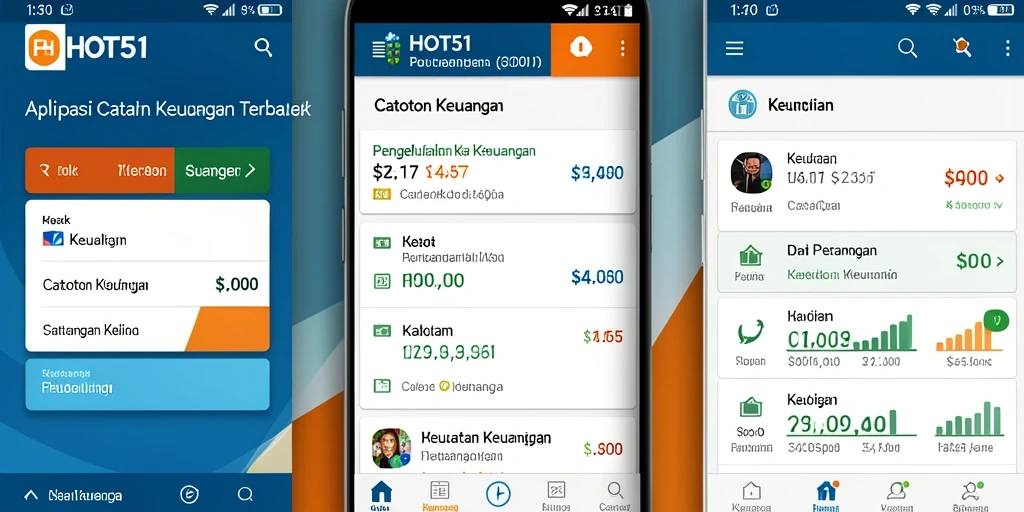 Tampilan antarmuka aplikasi Catatan Keuangan HOT51 yang praktis dan fungsional.