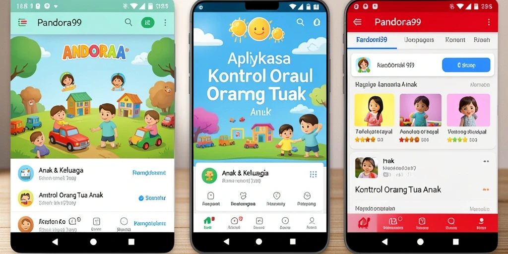 Screenshot antarmuka PANDORA99 yang menampilkan fitur kontrol orang tua.