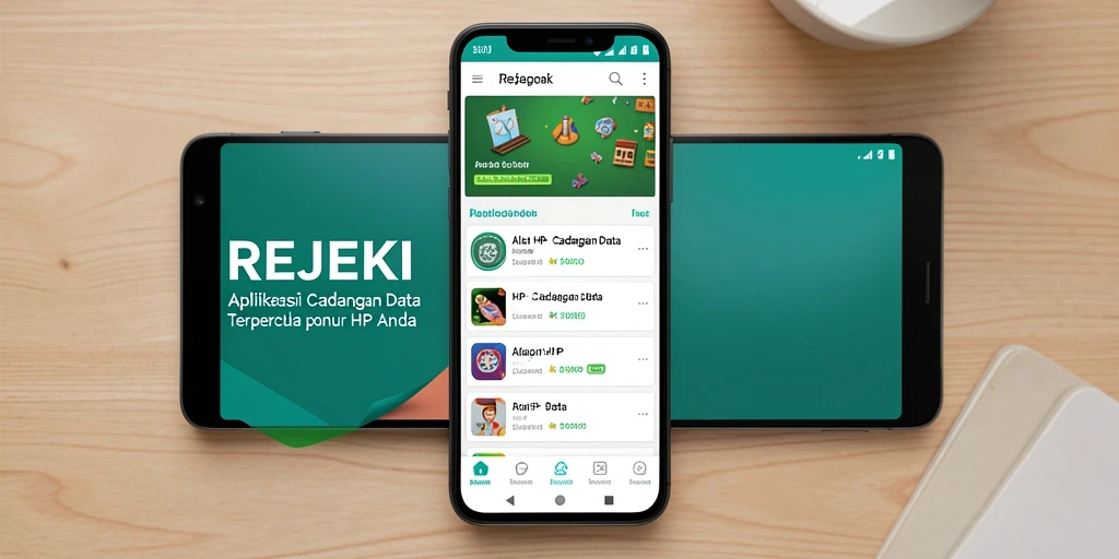 Antarmuka aplikasi REJEKI yang memudahkan pencadangan data.