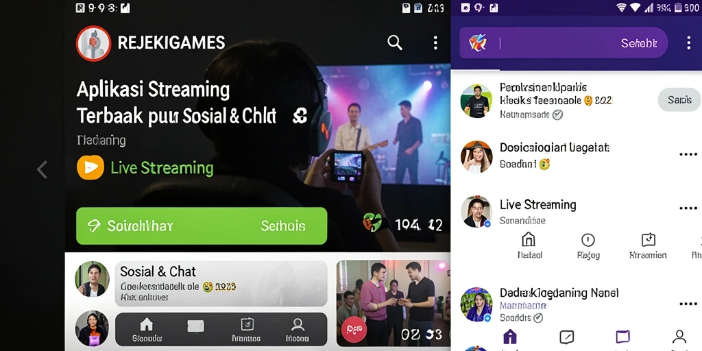 Tampilan antarmuka Live Streaming yang menarik dan interaktif.