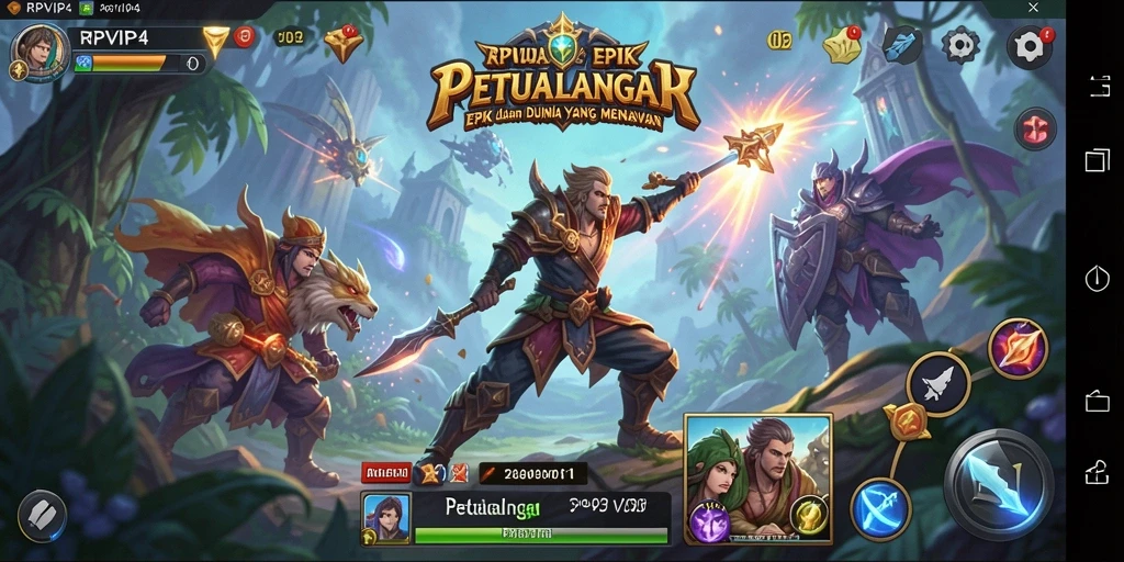 Screenshot utama RPVIP4 menampilkan petualangan yang menarik dan visual yang memukau.