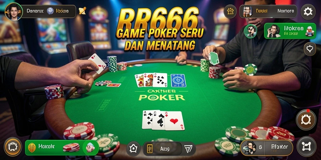 Tampilan antarmuka permainan Poker yang menarik di RR666.