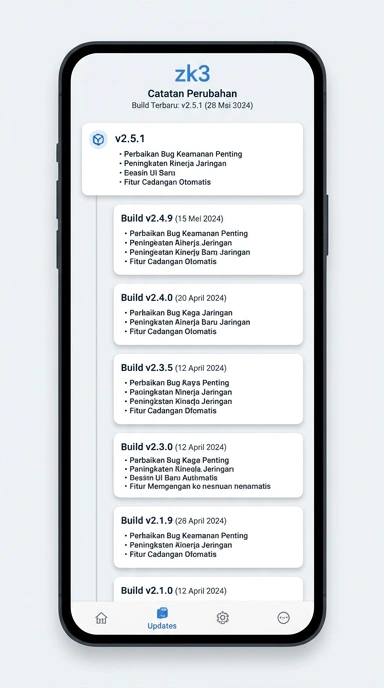 Riwayat Versi zk3 untuk Pengguna Android